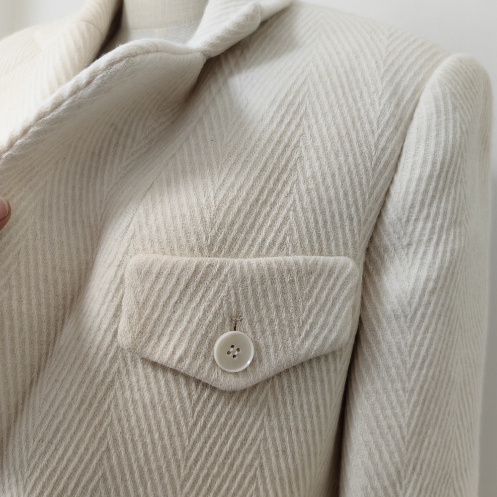 Helsa Minimalist Heavy Wool Blend Blazer Coat Jacket - Picture 5 of 11